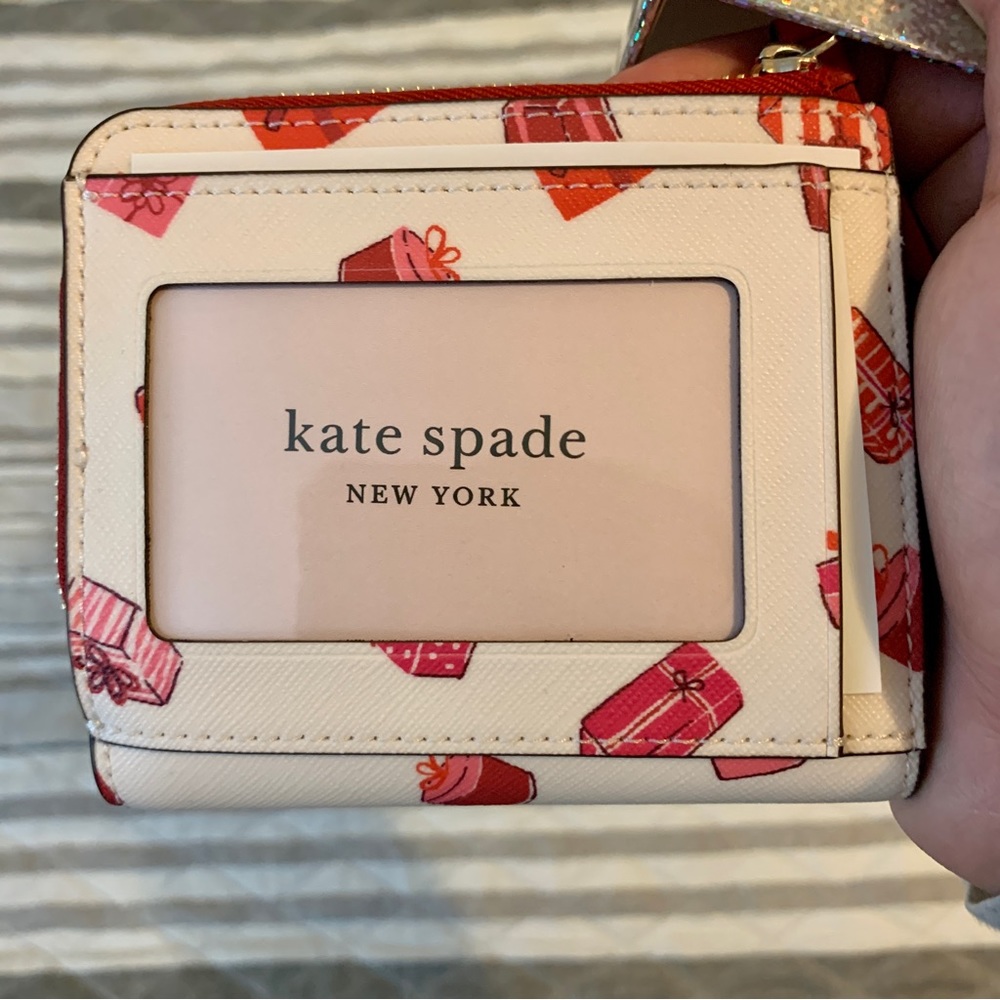 SOLD❗️Kate Spade Pink Multi L-Zip Bifold Wallet - Picture 10 of 11